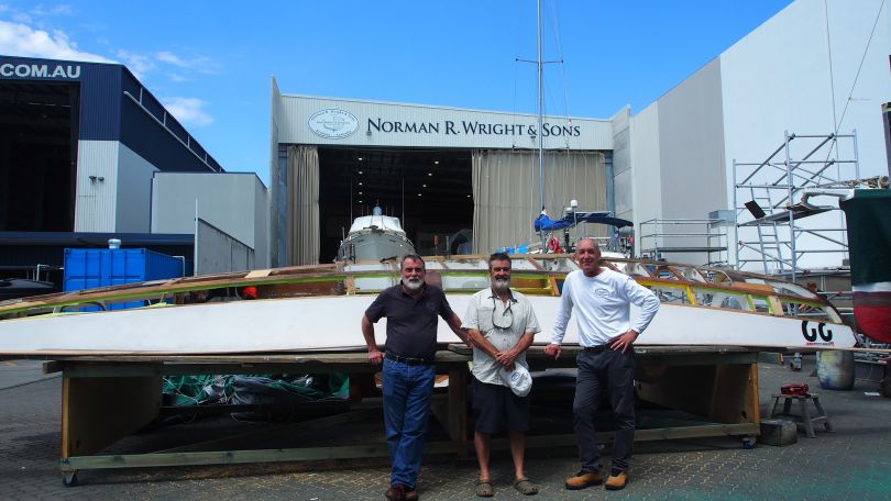 Bill Wright Ian Wright And Tony Riek Norman R Wright With The Hull Of Saltash Lr