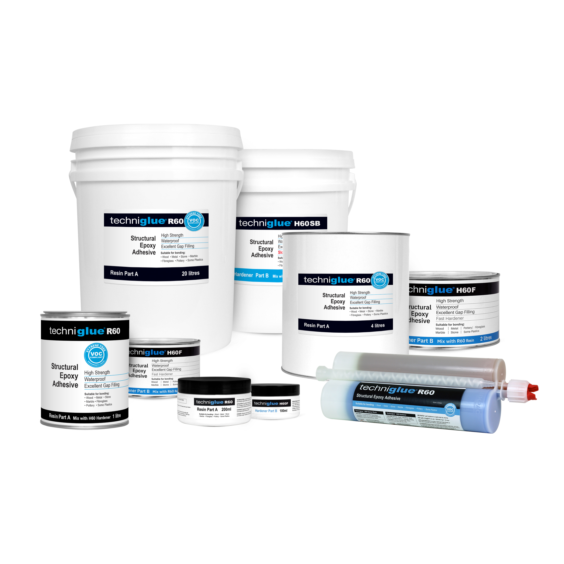 Techniglue R60 Product Range Full