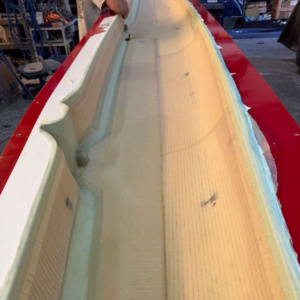 F18 Hull Half After Stripping Peel Ply