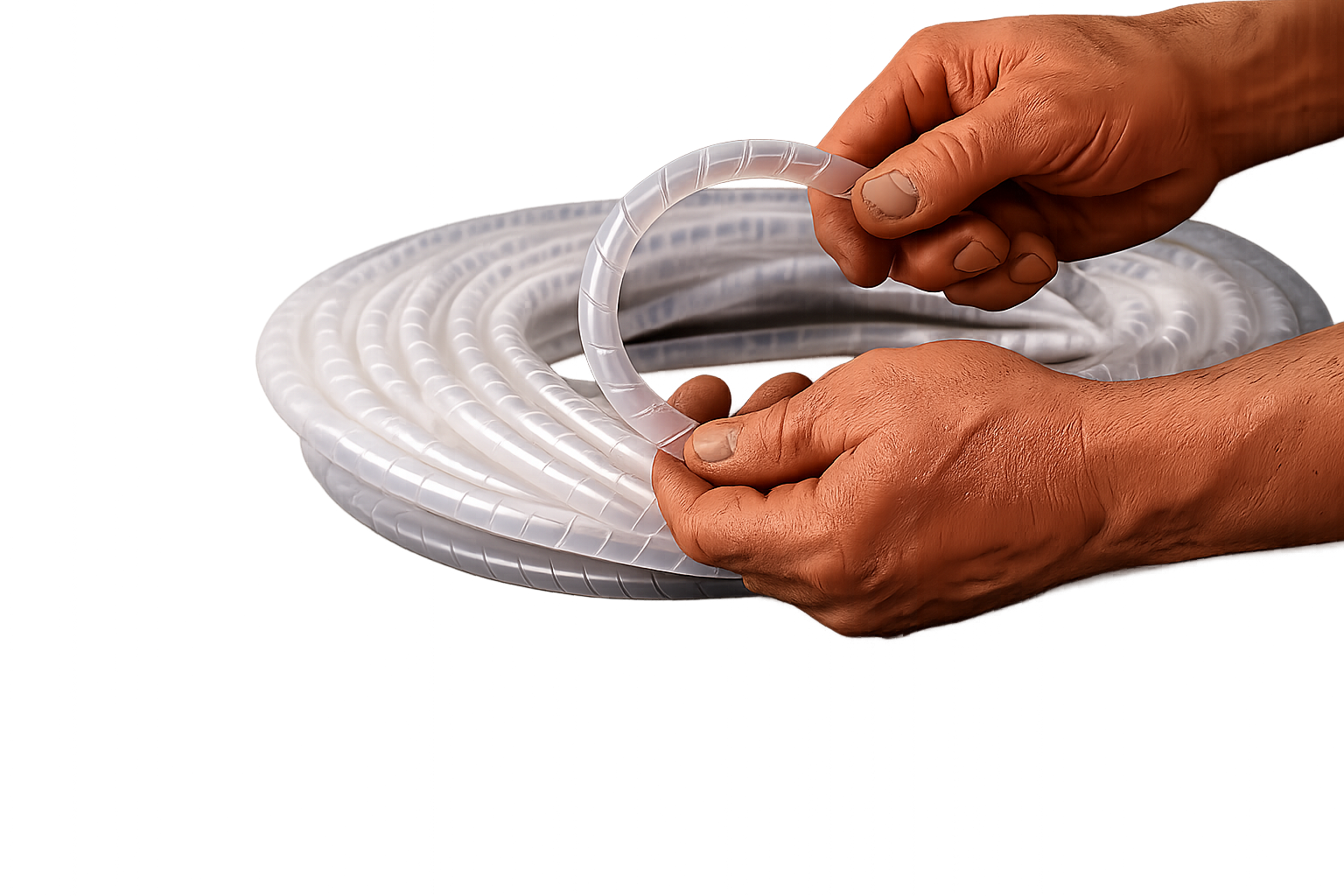 Polyethylene tubing and spiral wrap