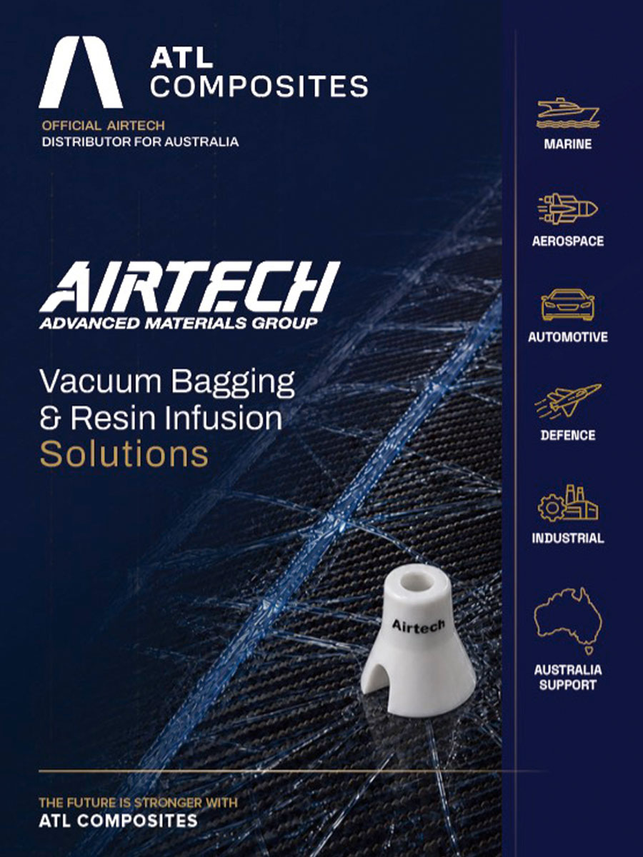 Front cover of the ATL Composites Vacuum Bagging and Infusion brochure
