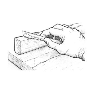 Diagram: applying thickened epoxy to one of the two bonding surfaces.