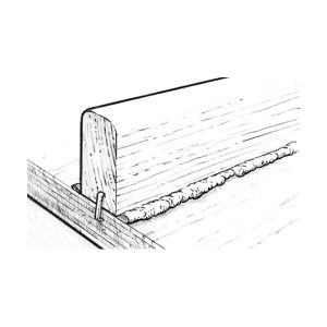 Diagram: clamping the components together before the epoxy gels.